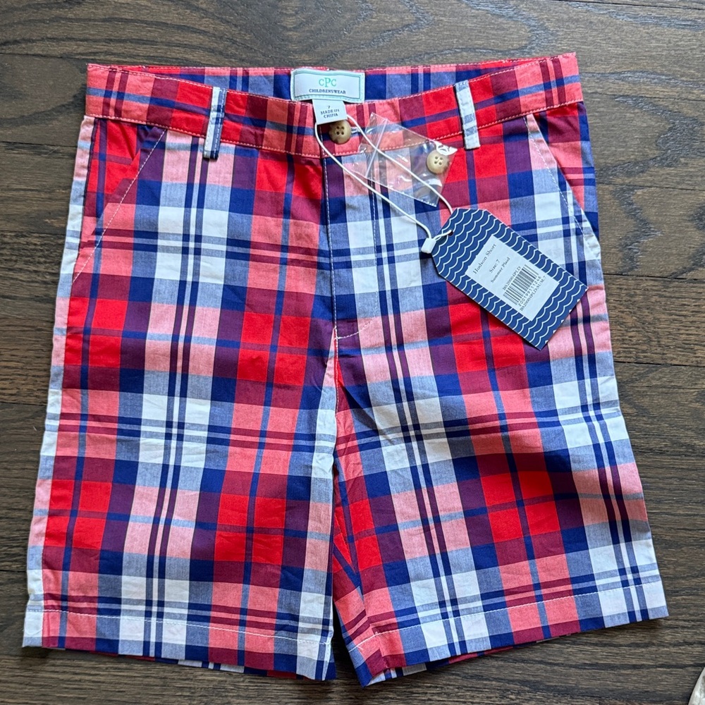 Classic Prep Childrenswear plaid shorts size 7 NWT